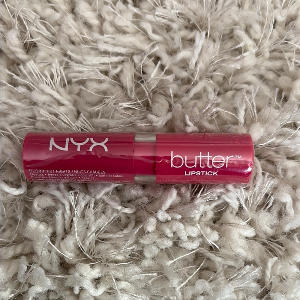 NYX butter lipstick shade BLS33 hot nights
